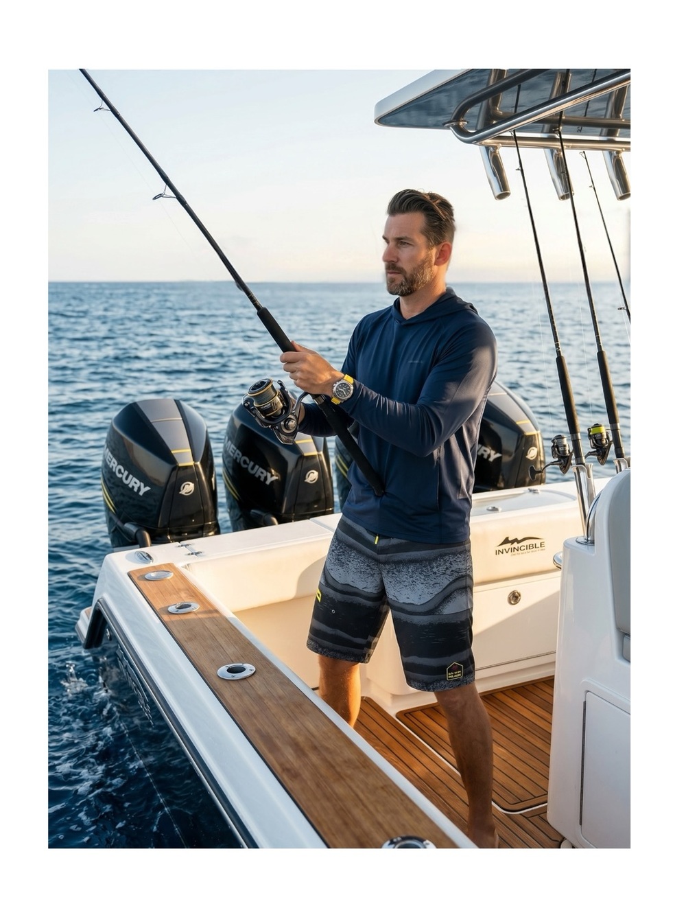HTF: Pelagic® 𓆝 4Tek 22“ Angler Boardshorts 𓆝 Limited Edition Sonarly Black 𓆝 36